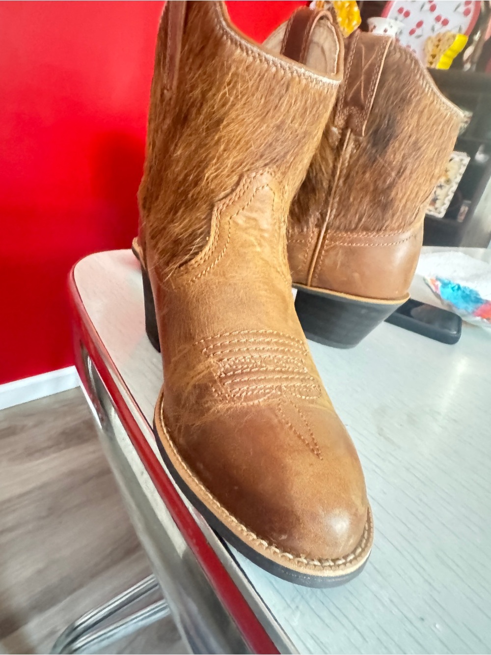 Twisted X Burgundy and Tan Leather Insole Shoe